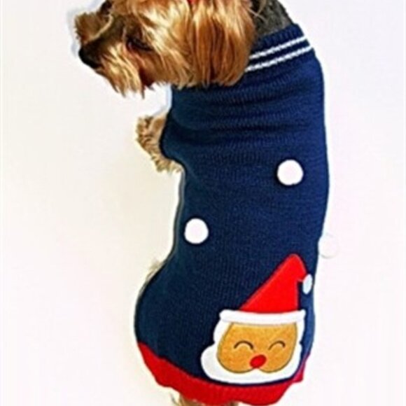Santa in the Snow Doggie Sweater - NEW - SIZE 6 inch - Picture 1 of 3